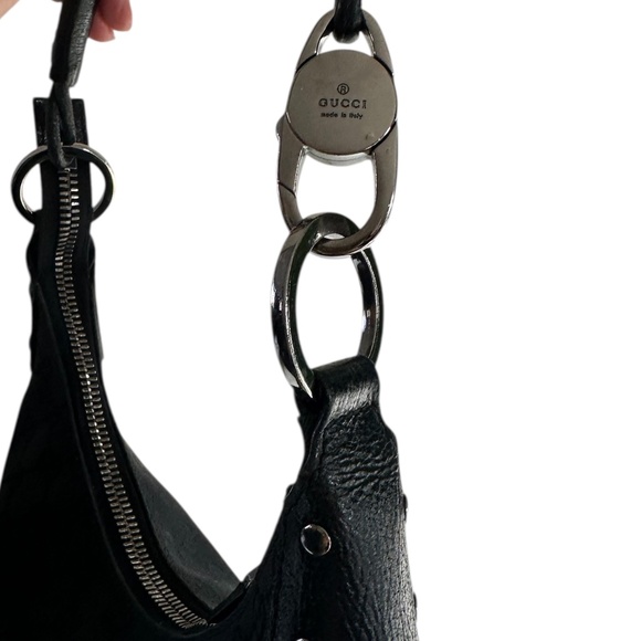 Gucci Black Monogram Canvas Hobo Bag - Picture 9 of 17